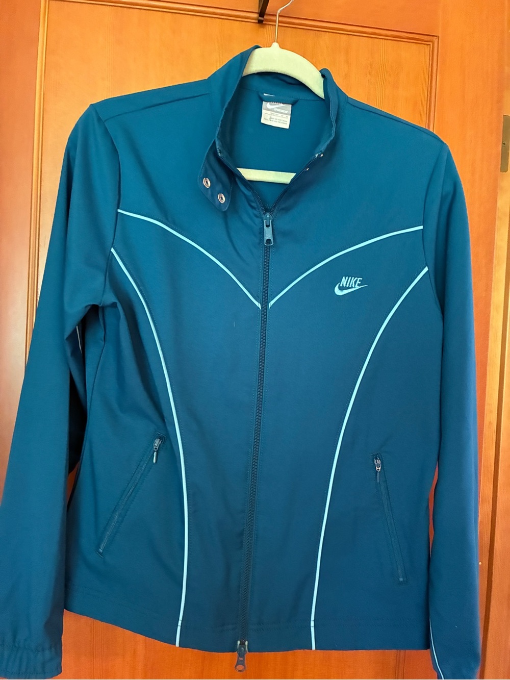 Nike Women's Teal Full-Zip Track Jacket with Light Piping
